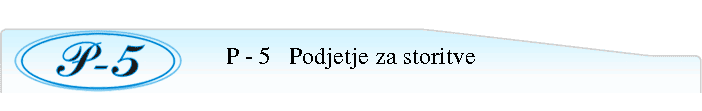 P - 5   Podjetje za storitve